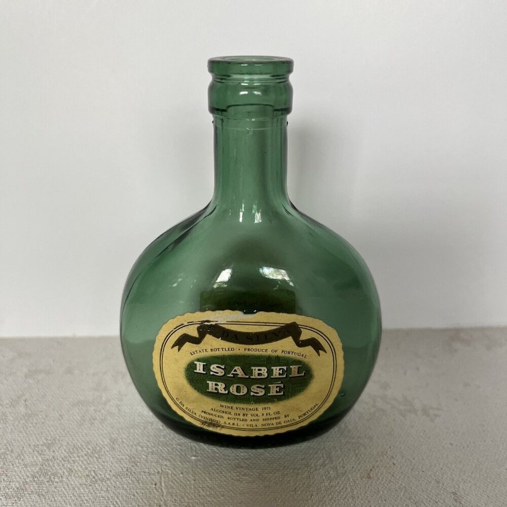 Vintage 1971 C. Da Silva ISABEL ROSE 3 oz NATIONAL AIRLINES Mini WINE BOTTLE